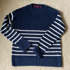 Sies Marjan linen striped pullover sweater NEW